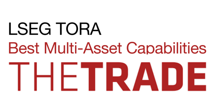 The TRADE award logo stating ‘LSEG TORA – Best Multi-Asset Capabilities’.