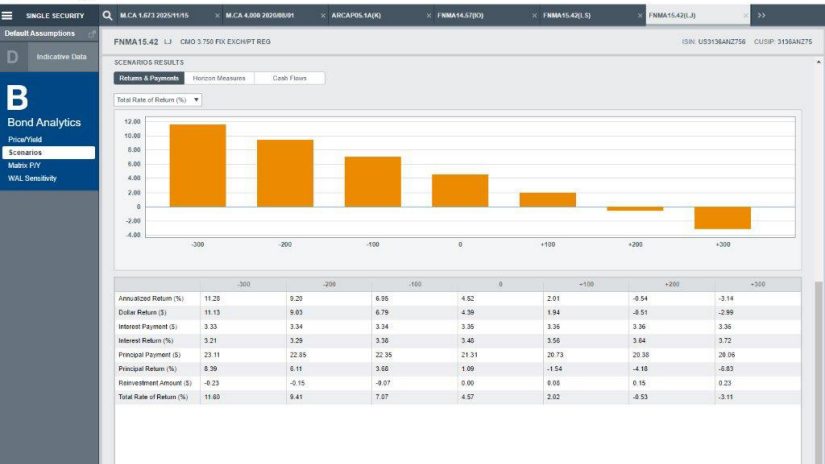 A screenshot showing Scenario Analysis feature