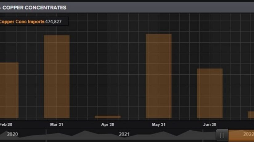 A screenshot showing China data at a glance