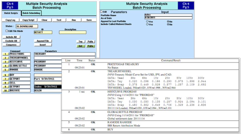 Yield Book Classic sample batch scripts screenshot