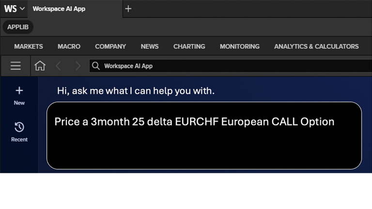 Price a 3month delta EURCHF European Call Option