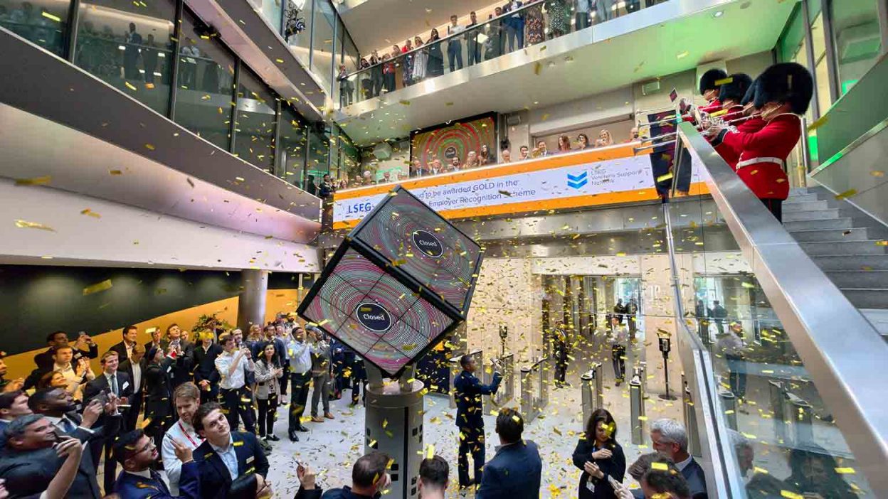 LSEG Market close event to celebrate being awarded Military Gold award.