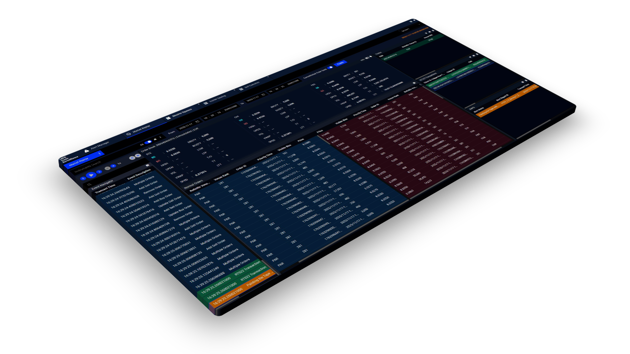 LSEG Trade Surveillance solution product screenshot displaying replay the market feature