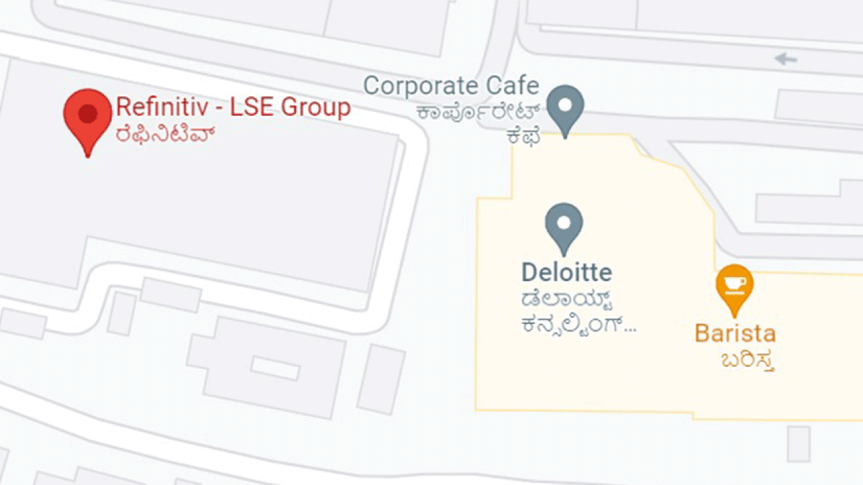 LSEG Bengaluru India Google Maps office location Divyashree Technopolis