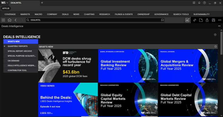 A screenshot of timely and extensive data led thought leadership